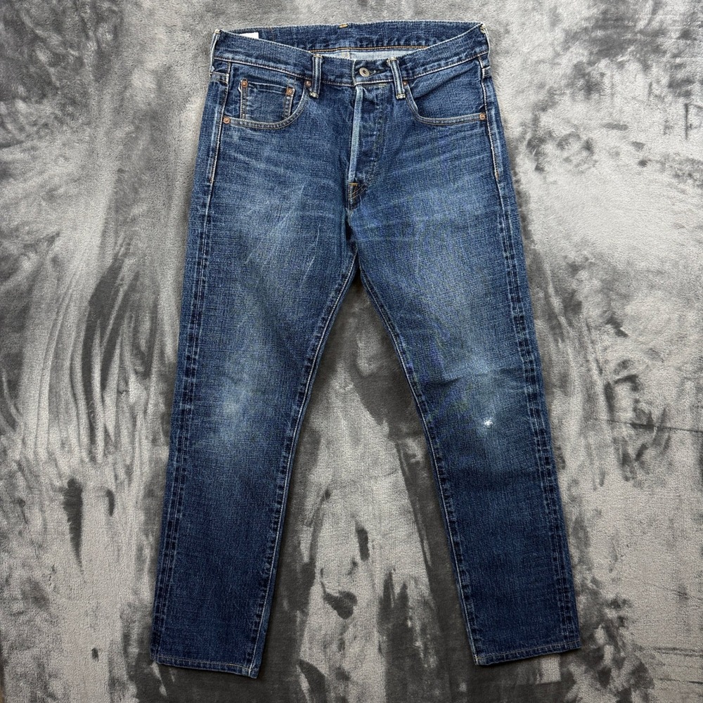 ONI Denim Jeans Mens 31 Blue 540USED Made in Japan Selvedge Indigo Slim Straight